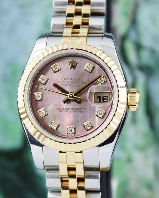 (image for) A ROLEX LADY SIZE OYSTER PERPETUAL DATEJUST - 179173 MOP
